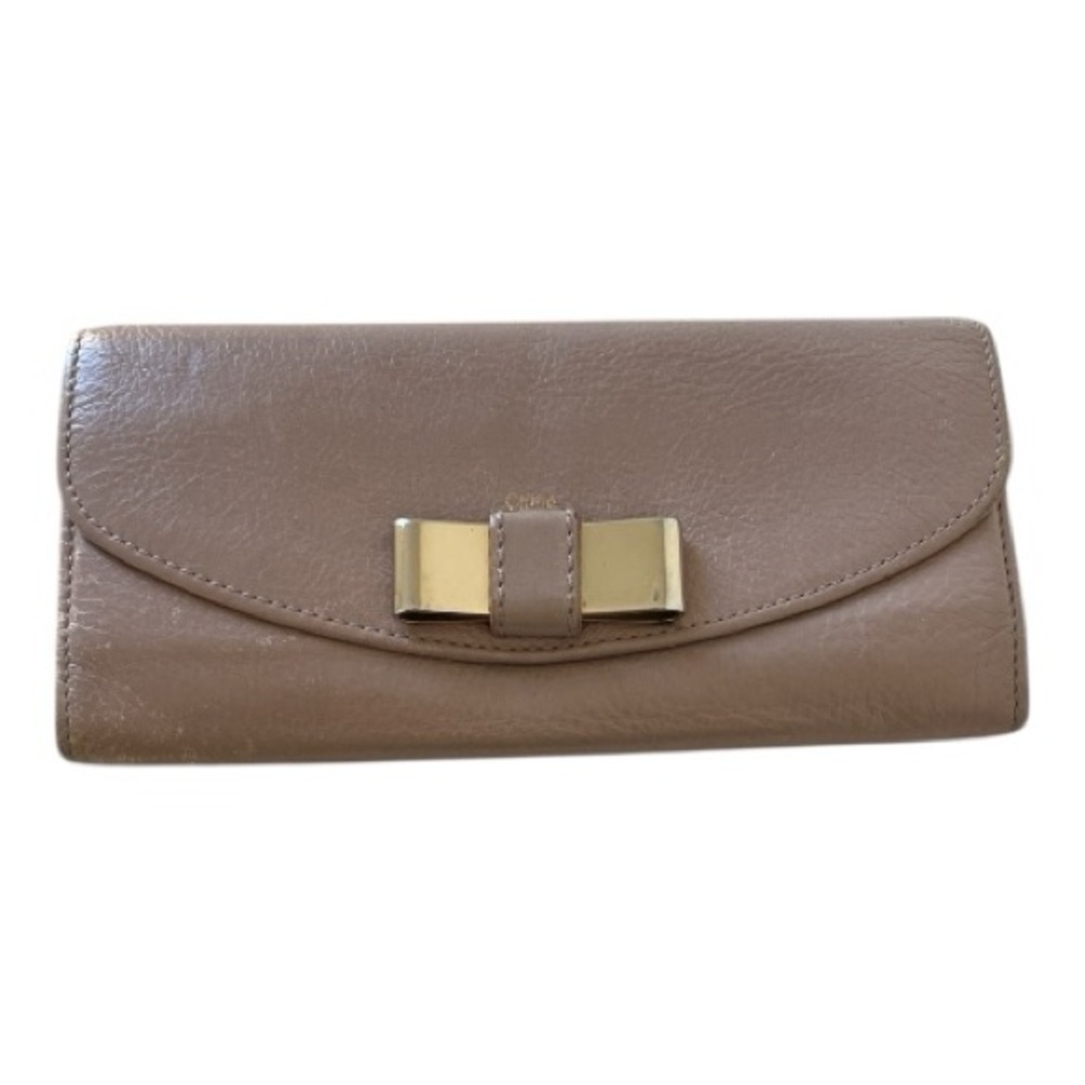 Chloe Nut Leather Lily Continental Wallet